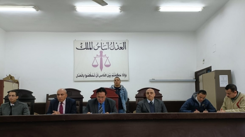 هيئة محكمة الجنايات بالفيوم برئاسة المستشار خالد محمد عبد السلام