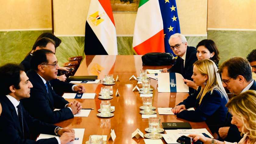 رئيس الوزراء خلال لقاءه جورجيا ميلوني رئيس وزراء ايطاليا