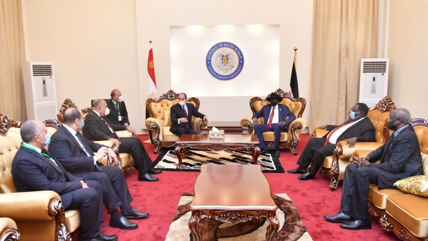 الرئيس عبد الفتاح السيسي خلال زيارته لجنوب السودان