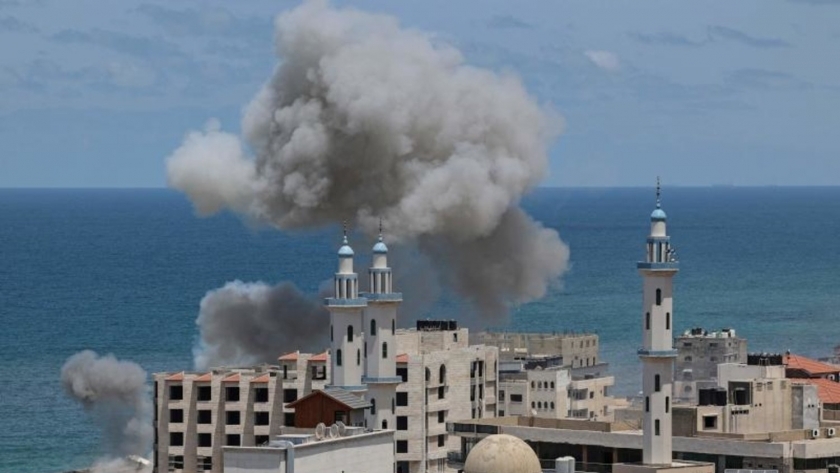 قصف ميناء غزة