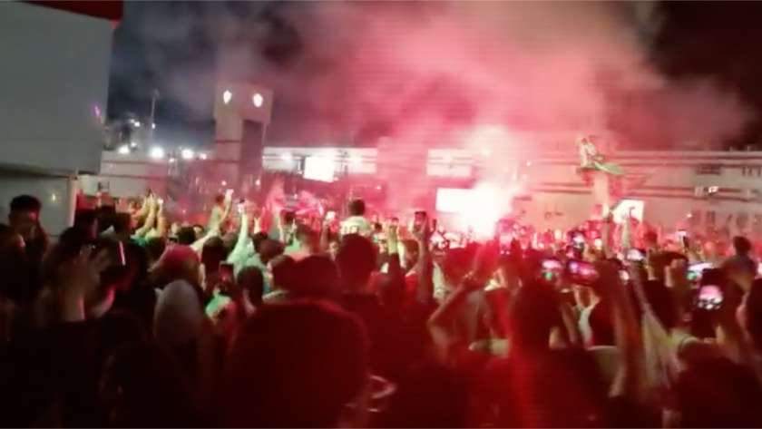 احتفالات جمهور نادي الزمالك بالفوز بالدوري العام