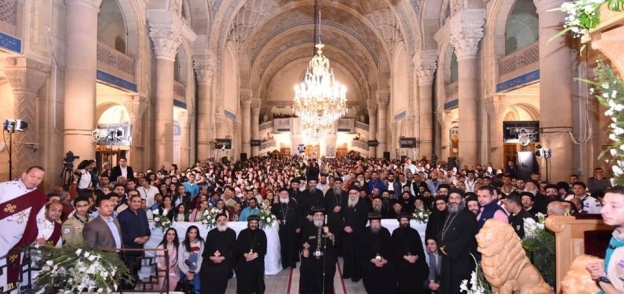 البابا تواضروس الثاني خلال لقاءه الأول بشباب الإسكندرية بالكنيسة المرقسية
