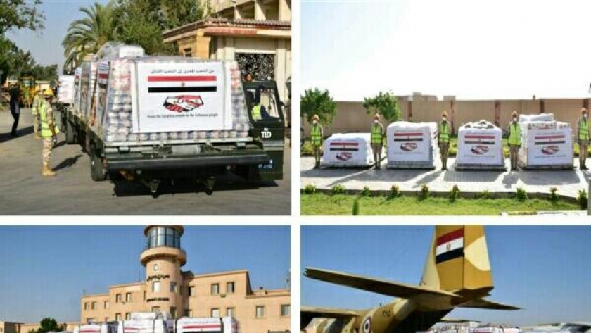 طائرة المساعدات المصرية الثانية للبنان