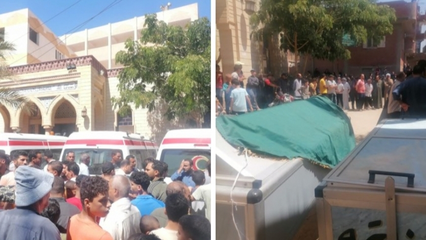 تشييع جثامين 5 أشخاص من أسرة واحدة بالشرقية.. «ضحايا انهيار عقار القاهرة»