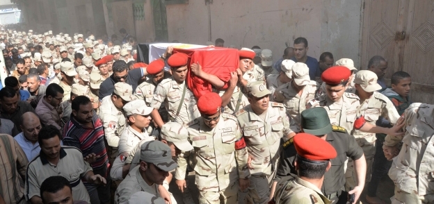 جنازة عسكرية وشعبية للشهيد «أبوالنجا» فى المنصورة