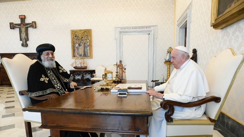 لقاء البابا تواضروس والبابا فرنسيس