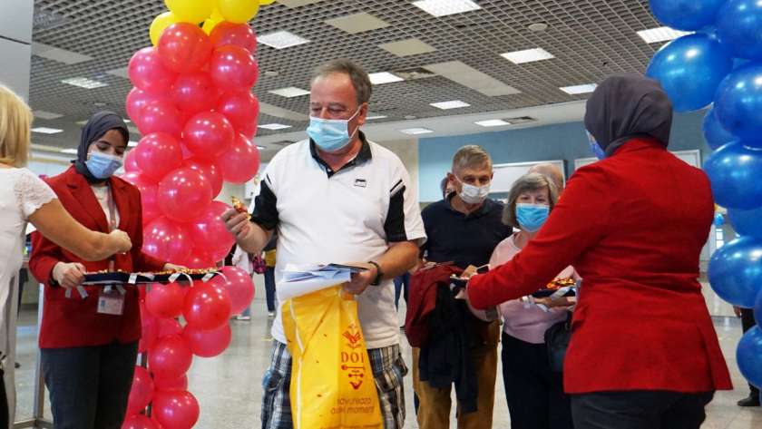 مطار شرم الشيخ يستقبل أولى رحلات air moldova بعد استئناف الحركة السياحية