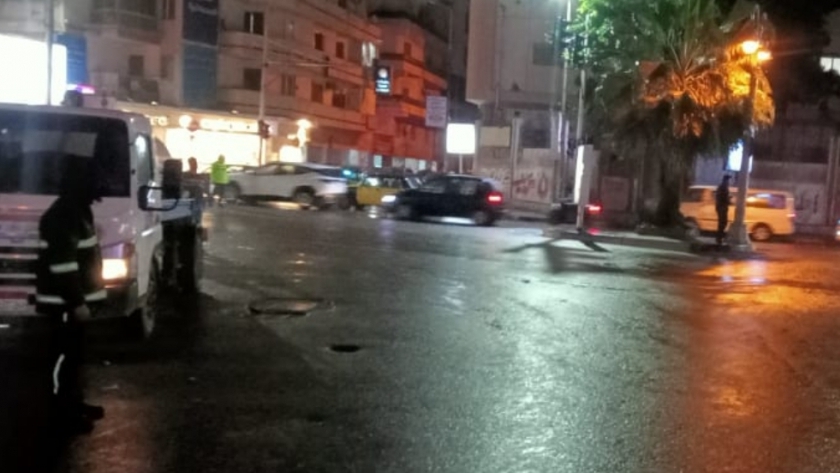 أمطار رعدية غزيرة تضرب الإسكندرية
