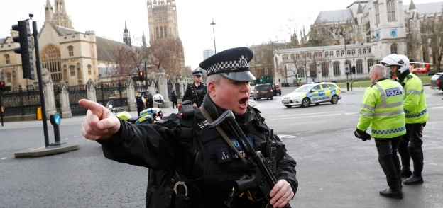 محيط حادث إطلاق النار خارج مبنى البرلمان البريطاني