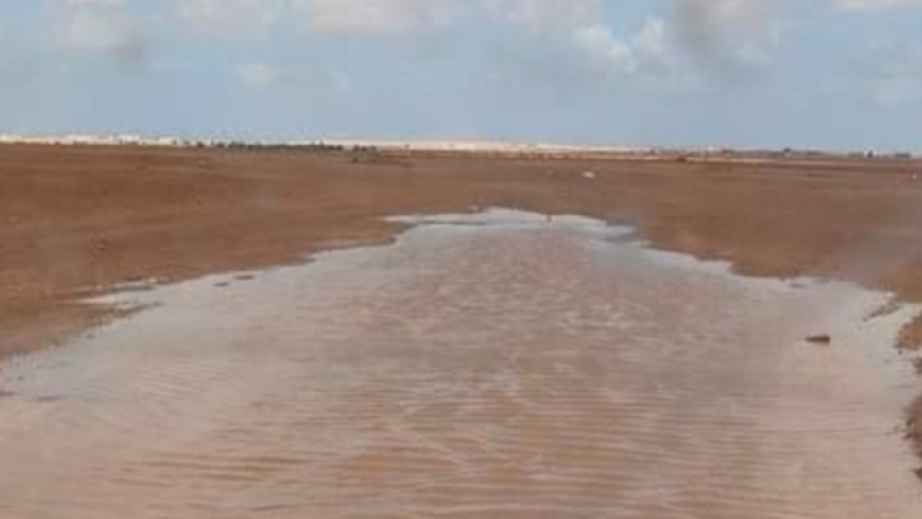 أمطار غزيرة في سيدي براني بمطروح