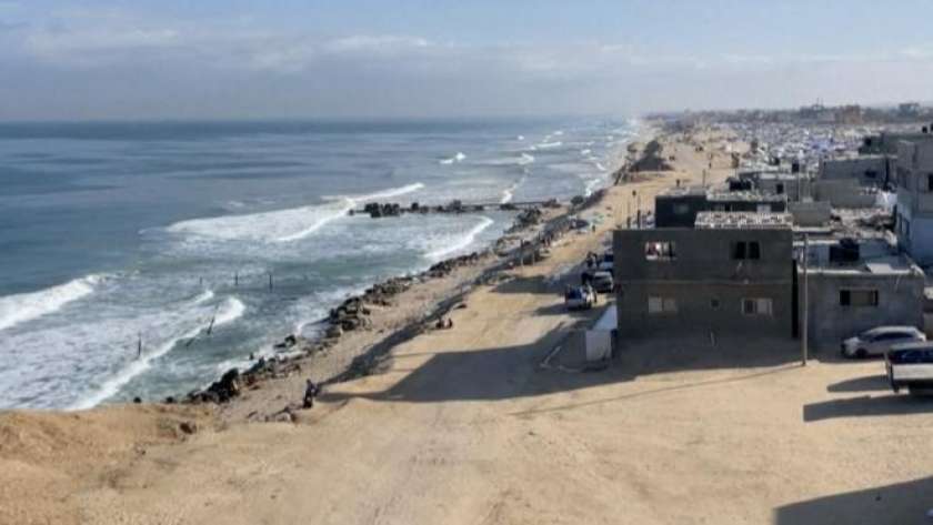 الرصيف البحري الأمريكي قبالة ساحل غزة