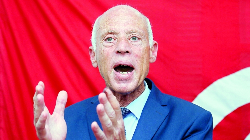 المرشح للدورة الرئاسية الثانية في تونس قيس سعيد