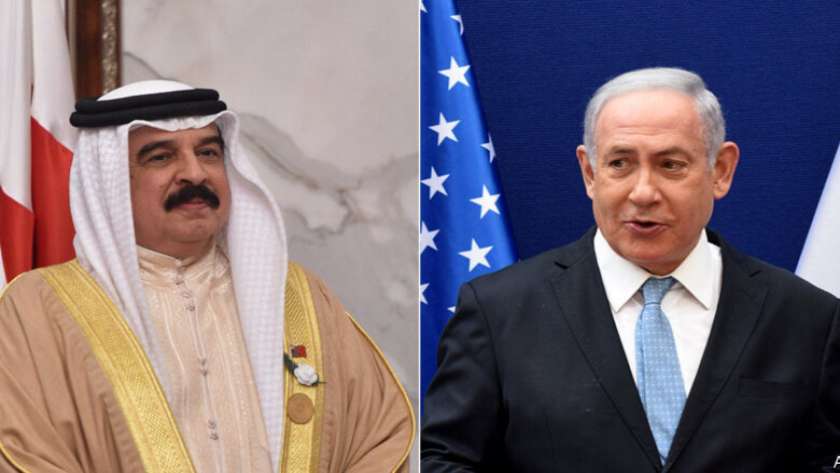رئيس الوزراء الإسرائيلي بنيامين نتنياهو وملك البحرين حمد بن عيسى آل خليفة