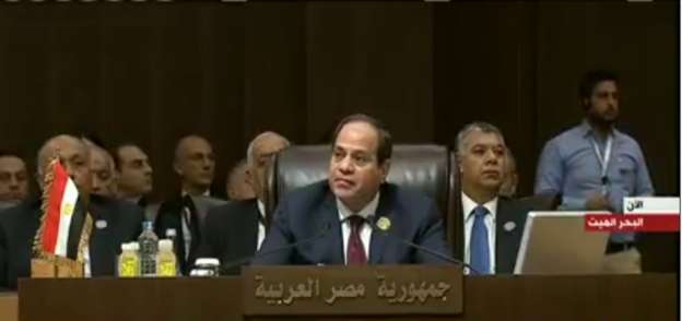الرئيس عبد الفتاح السيسى خلال مشاركته فى القمة العربية