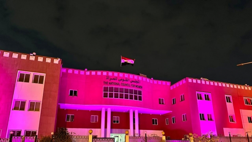 مبنى المجلس القومي للمرأة باللون الوردي