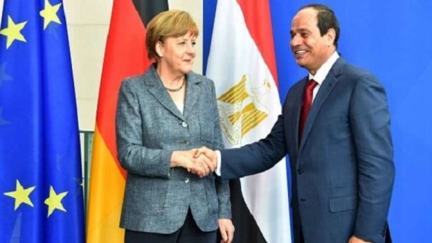 الرئيس عبد الفتاح السيسي والمستشارة الالمانية