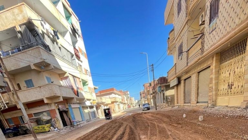 رصف شوارع طهطا - أرشيفية
