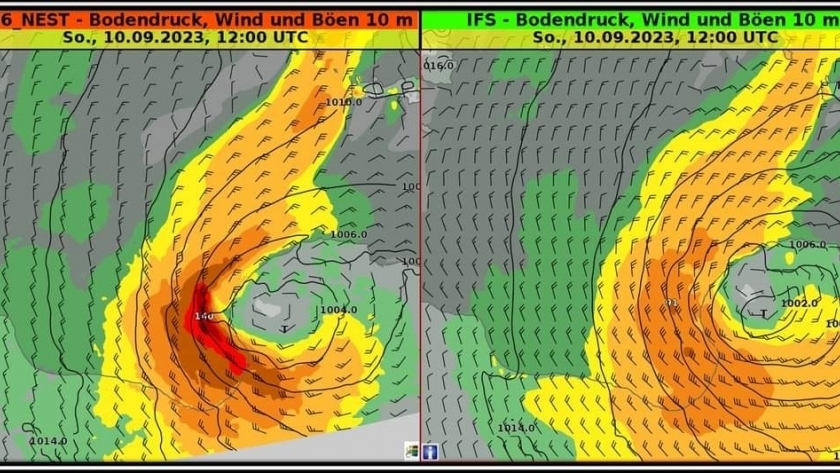 الأرصاد الجوية: إعصار دانيال يصل للسواحل المصرية خلال ساعات