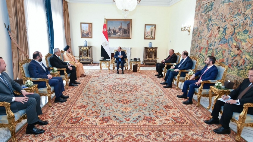 الرئيس السيسي يستقبل رئيس تيار الحكمة العراقي