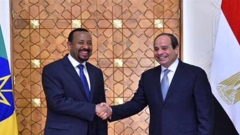 الرئيس عبد الفتاح السيسى  و رئيس الوزراء الأثيوبي آبي أحمد