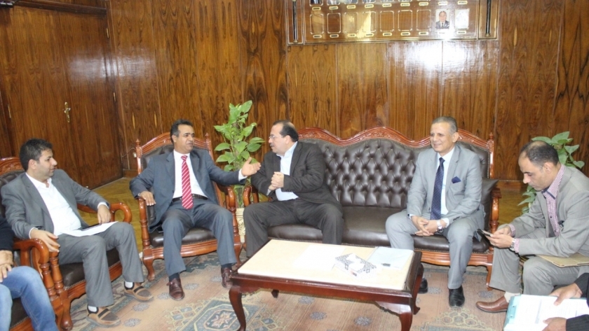 الملحق الثقافي لسفارة دولة ليبيا بالقاهرة، في زيارته لجامعة طنطا