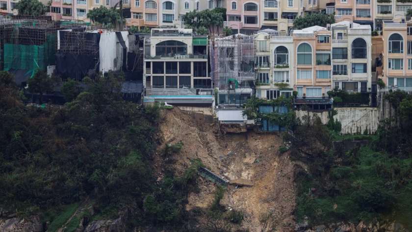 انهيارات ارضية في هونج كونج