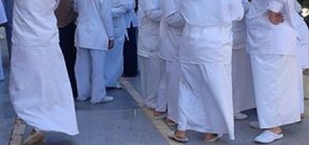 جانب من إضراب ممرضات مستشفى سمسطا المركزي