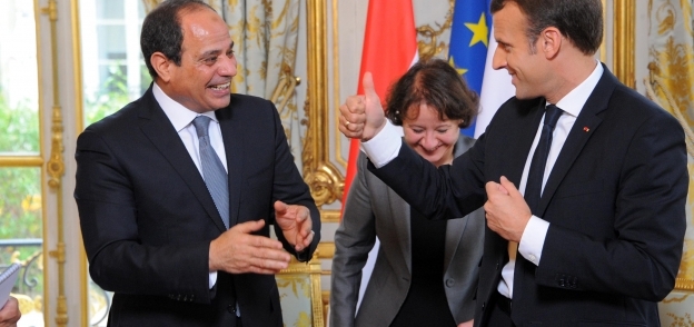 الرئيس عبد الفتاح السيسى والرئيس الفرنسي ماكرون