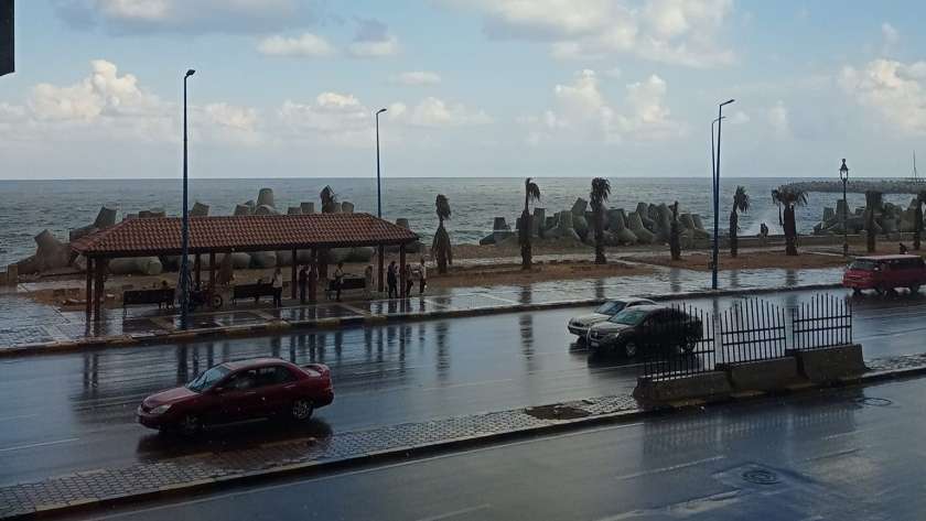 أمطار غزيرة ضمن طقس الإسكندرية اليوم