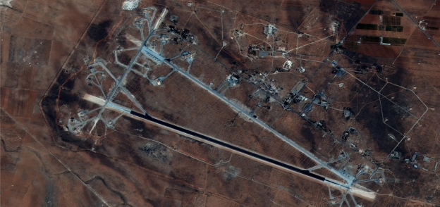 موقع مطار «الشعيرات» المستهدف من قبل القوات الأمريكية