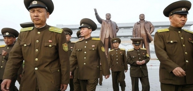 أفراد من الجيش الكوري الشمالي في العاصمة بيونج يانج
