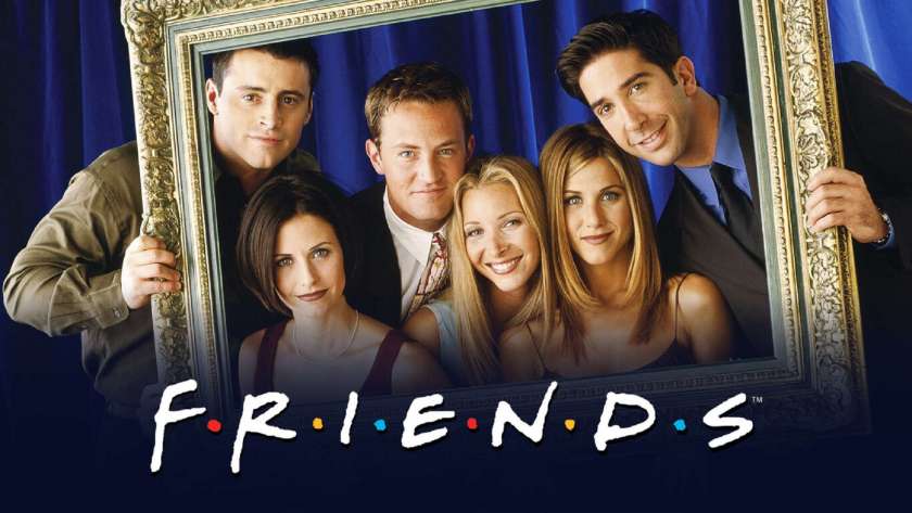 ماثيو بيري مع أبطال مسلسل «Friends»