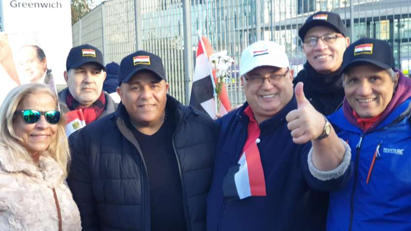 الجالية المصرية في لندن لاسقبال الرئيس عبدالفتاح السيسي