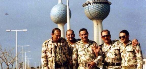 ضباط مصريون في الكويت بعد تحريرها-  ارشيفية