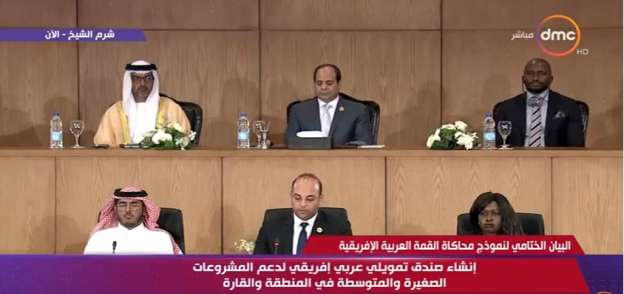 محاكاة القمة العربية الإفريقية بحضور السيسي