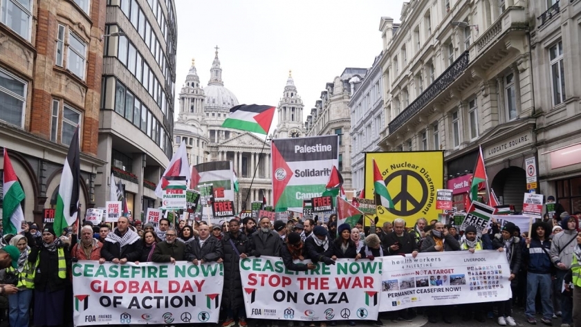 مظاهرات لندن لوقف الحرب في غزة