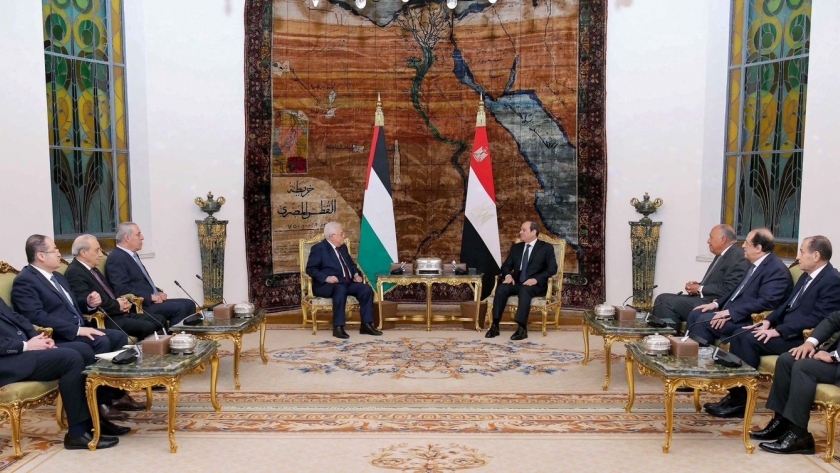 الرئيس السيسي يستقبل الرئيس الفلسطيني