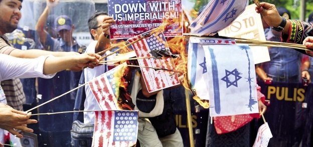 مظاهرة فى الفلبين ضد الاعتداءات الإسرائيلية على الفلسطينيين «أ.ف.ب»