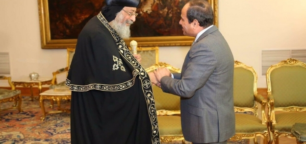 الرئيس عبد الفتاح السيسى والبابا تواضروس