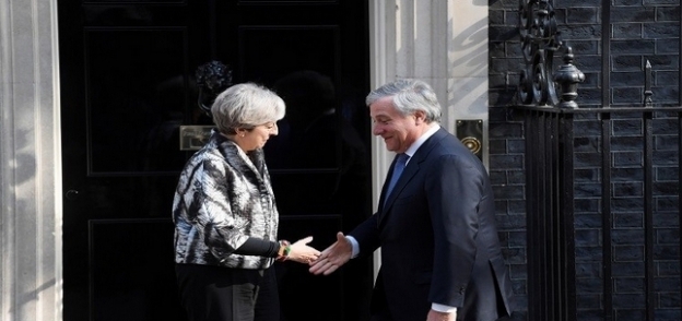 رئيس البرلمان الأوروبي أنطونيو تاياني يلتقي رئيسة الوزراء البريطانية تيريزا ماي