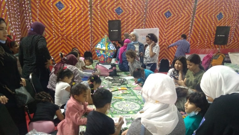 جانب من احتفالات هيئة الكتاب بانتصارات العاشر من رمضان بمعرض فيصل للكتاب 2021