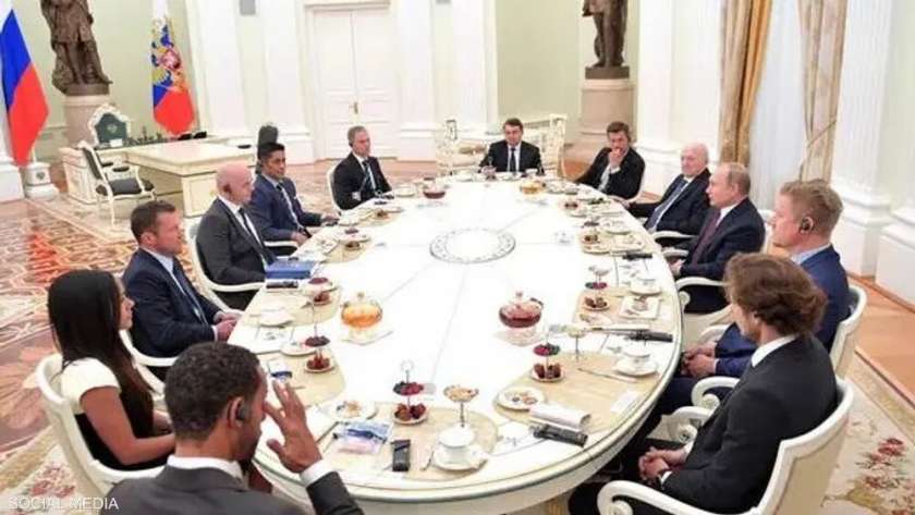 لقاء الرئيس الروسي فلاديمير بوتين بمجموعة من الشخصيات الرياضية