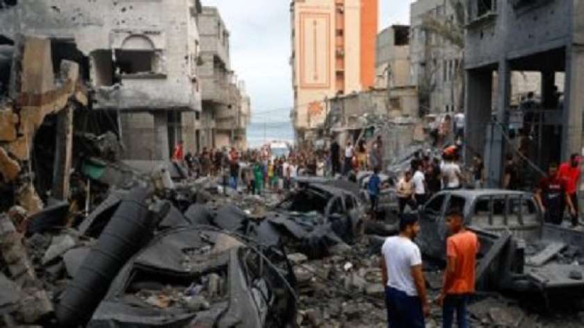 صورة من آثار الدمار فى غزة