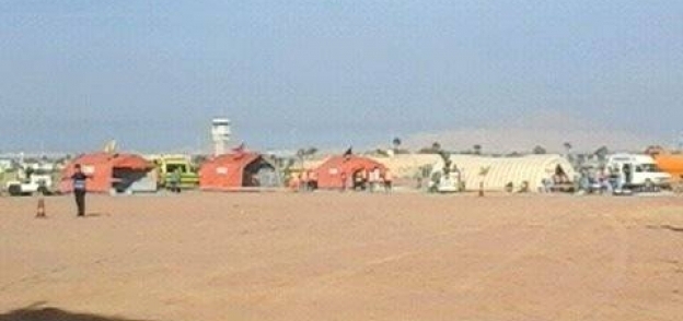 تجربة حادث افتراضي لسقوط طائرة خارج مطار شرم الشيخ
