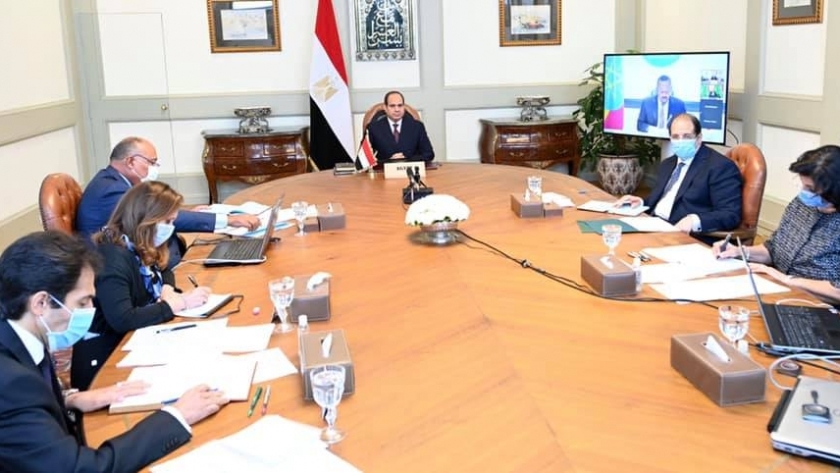 الرئيس عبدالفتاح السيسي في الاجتماع