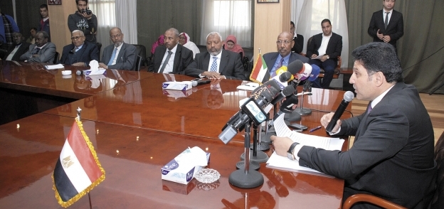 وزير الرى خلال إلقاء كلمته فى اجتماع الهيئة المصرية السودانية المشتركة لمياه النيل
