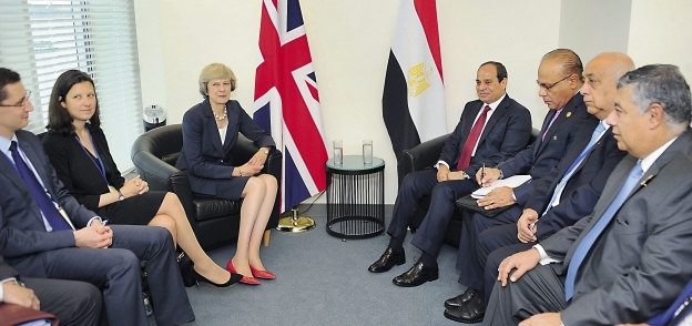 «السيسى» خلال لقائه مع رئيسة وزراء بريطانيا