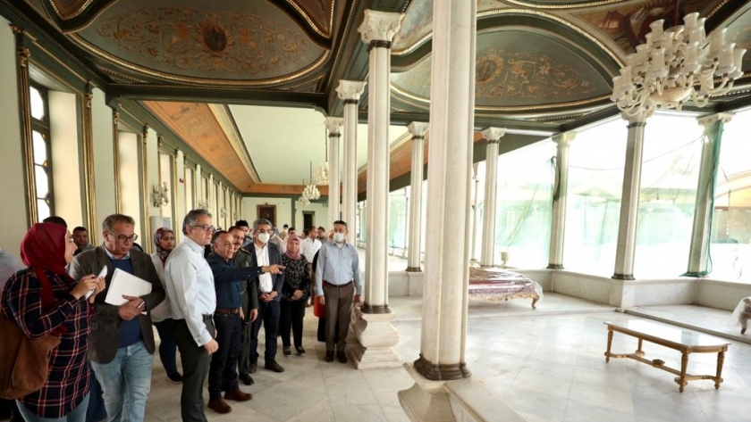 وزير السياحة يتابع أعمال ترميم قصر محمد علي في شبرا قبل افتتاحه