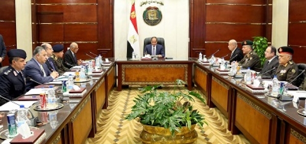 الرئيس عبدالفتاح السيسى خلال ترؤسه مجلس الدفاع الوطنى