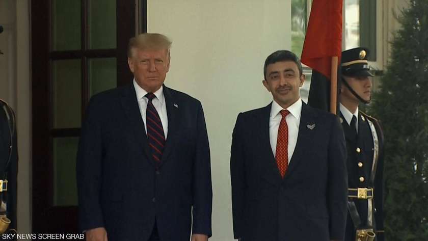 ترامب خلال استقبال وزير الخارجية الإماراتى